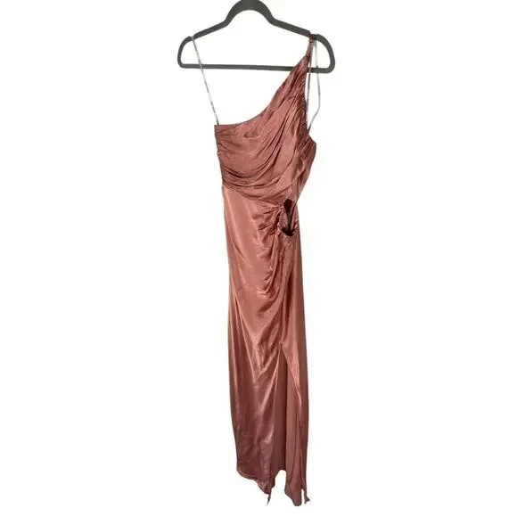 Shona Joy La Lune Asymmetrical Gathered Maxi Antique Rose Formal Party Sz 0  - armafbd.com